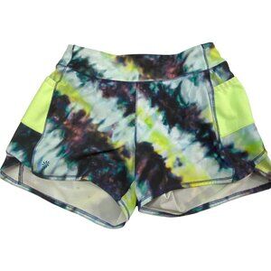 ATHLETA Girl Shorts Size L/12 Blue Green Record Breaker 3" Sports Outdoors 48-2